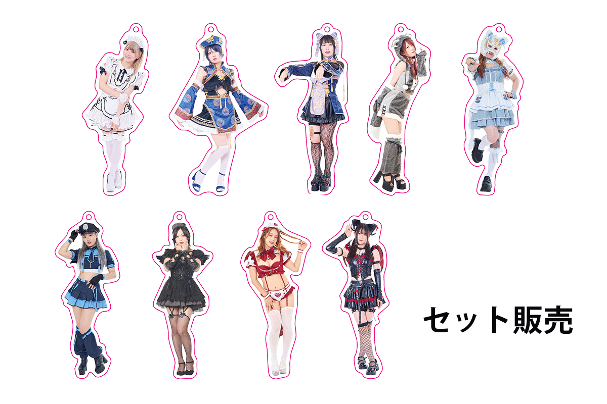 完売品！　女子プロレス　スターダム　ハロウィン　アクリルキーホルダー　上谷沙弥 受注開始】上谷沙弥 もふもふキーホルダー・【セット