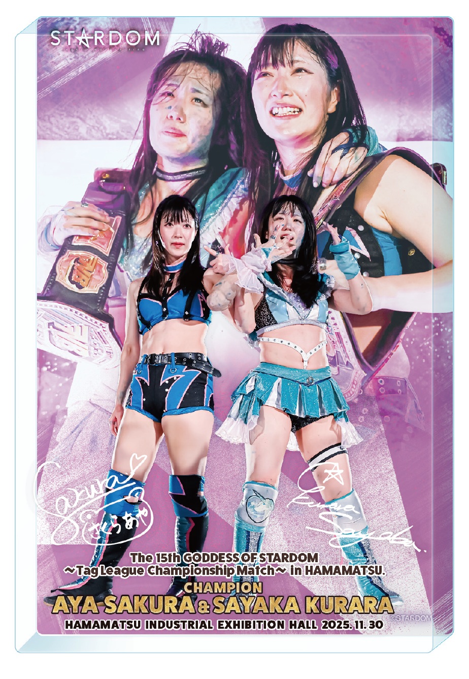 受注開始】さくらあや＆玖麗さやかタッグリーグ優勝記念直筆サイン入り