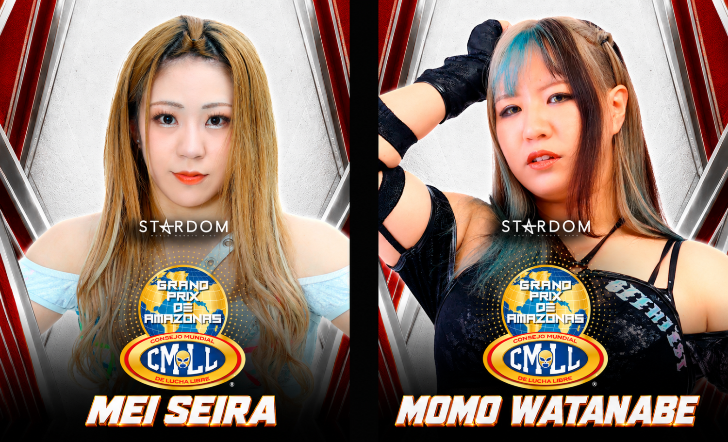 Mei Hoshino (à esquerda) e Momo Watanabe (à direita), que vão competir no Grand Prix de Amazonas 2026